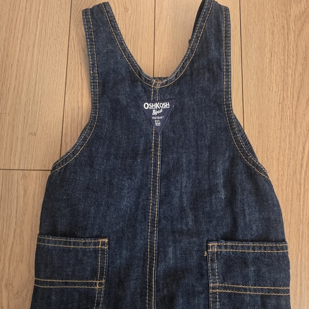 Oshkosh Bgosh Denim Overalls- 12 Months - Picture 8 of 14